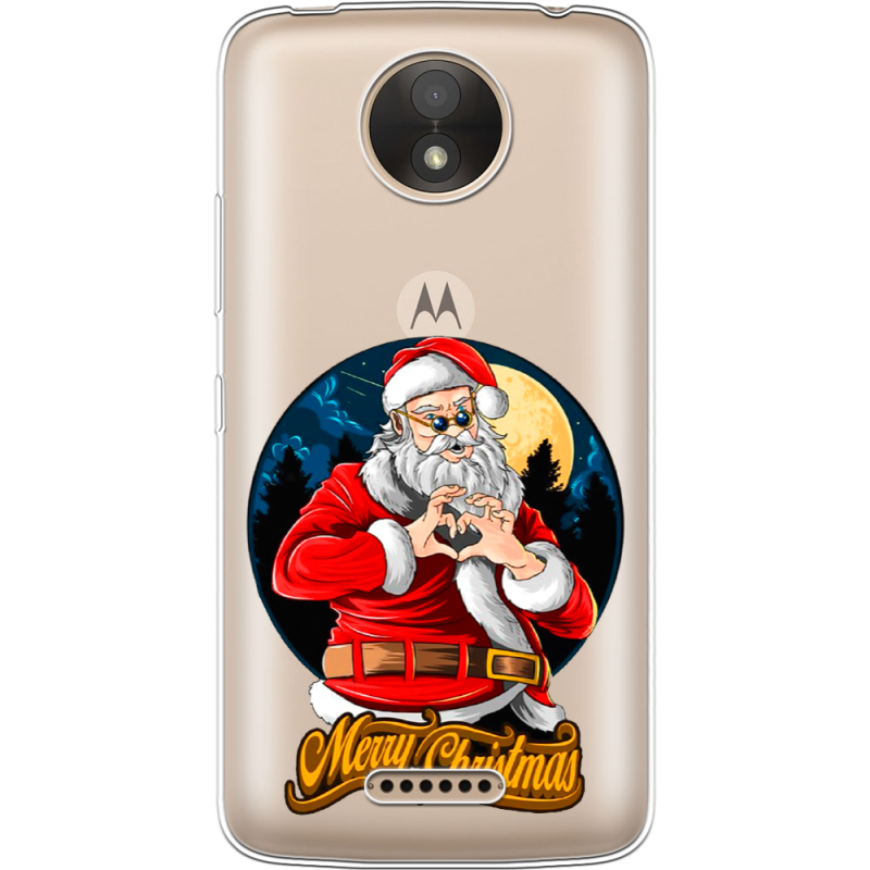 Прозрачный чехол Uprint Motorola Moto C Plus XT1723 Cool Santa