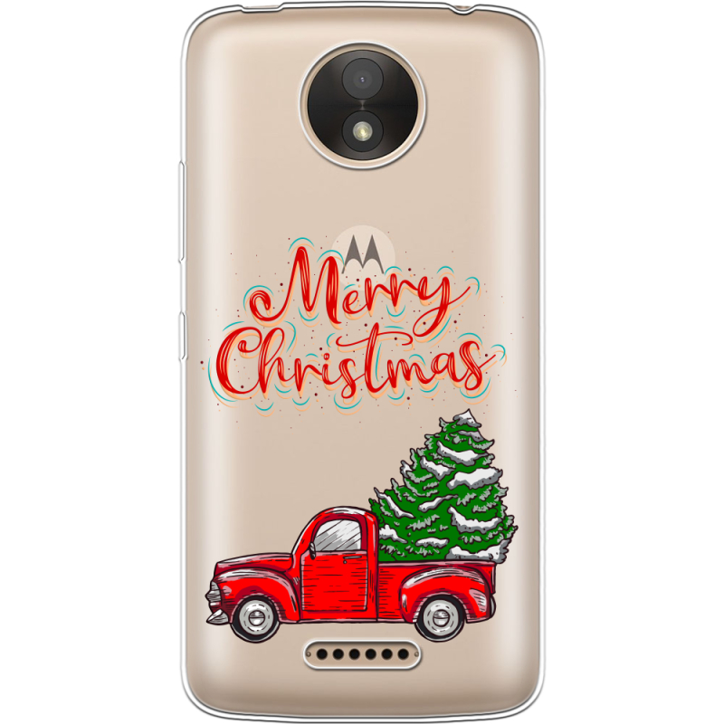 Прозрачный чехол Uprint Motorola Moto C Plus XT1723 Holiday Car