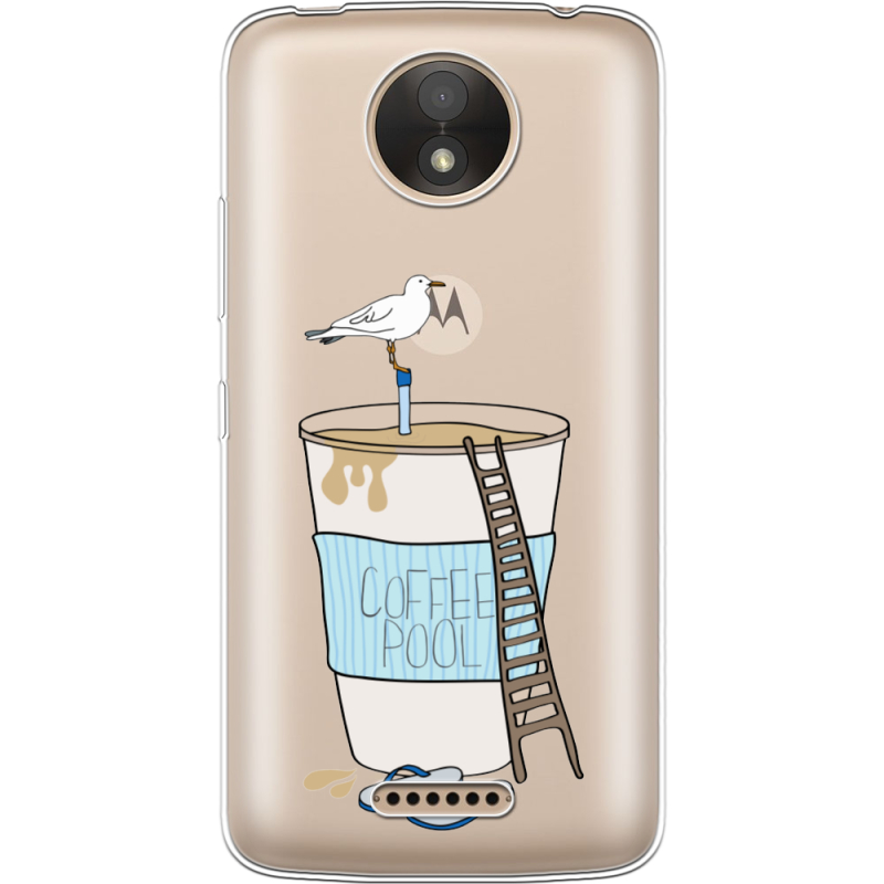 Прозрачный чехол Uprint Motorola Moto C Plus XT1723 Segull in Cofee Pool