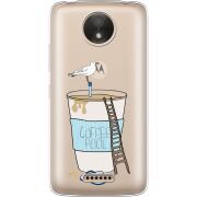 Прозрачный чехол Uprint Motorola Moto C Plus XT1723 Segull in Cofee Pool