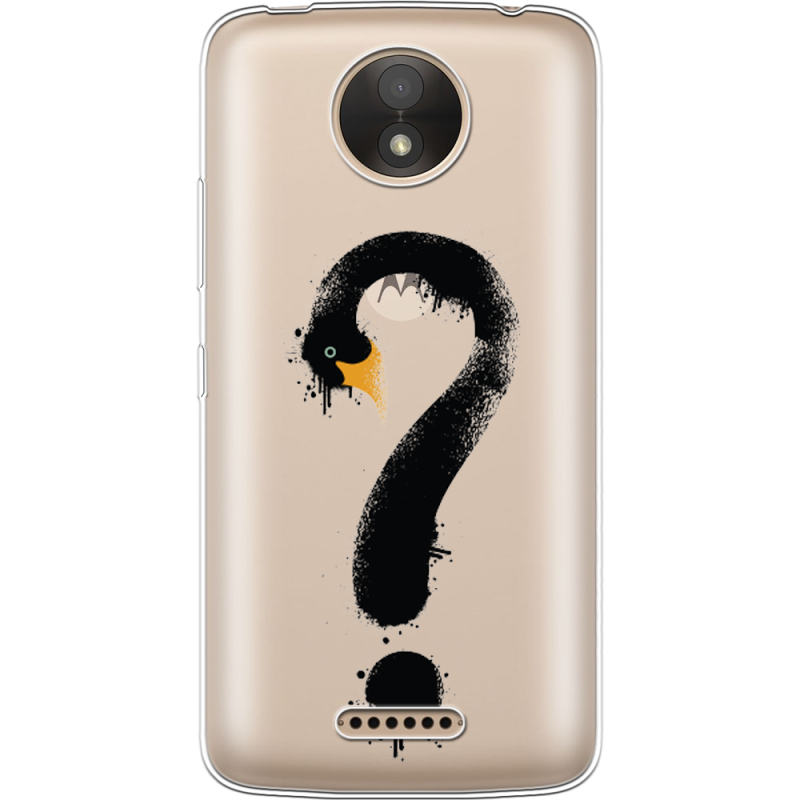 Прозрачный чехол Uprint Motorola Moto C Plus XT1723 Swan question