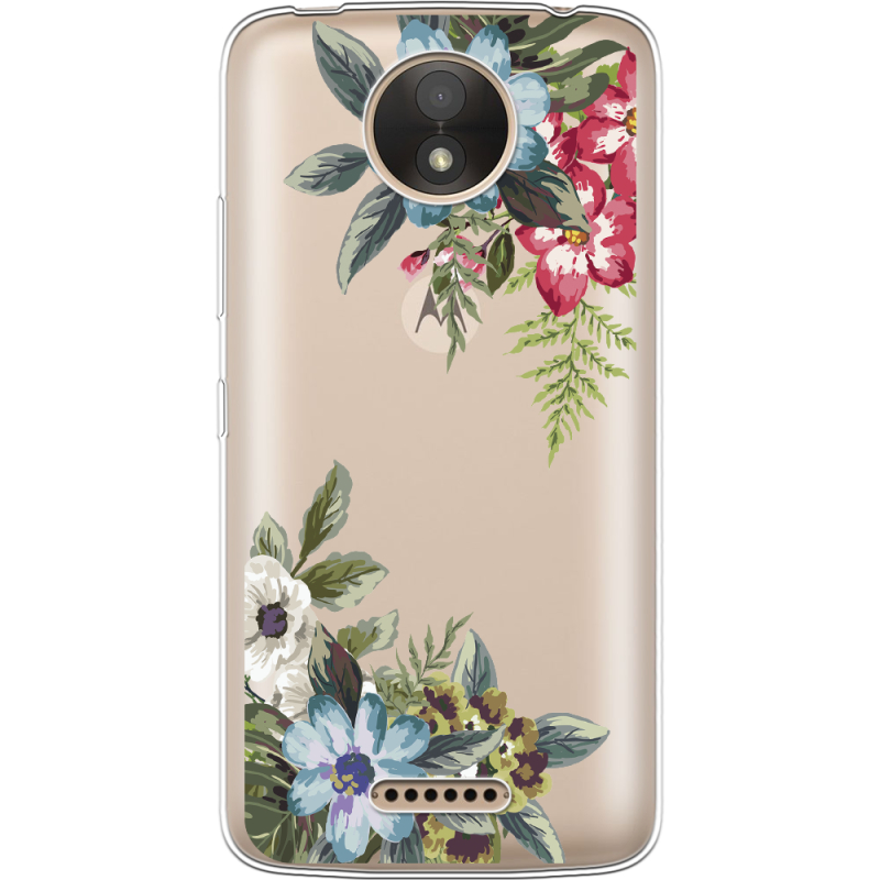 Прозрачный чехол Uprint Motorola Moto C Plus XT1723 Floral
