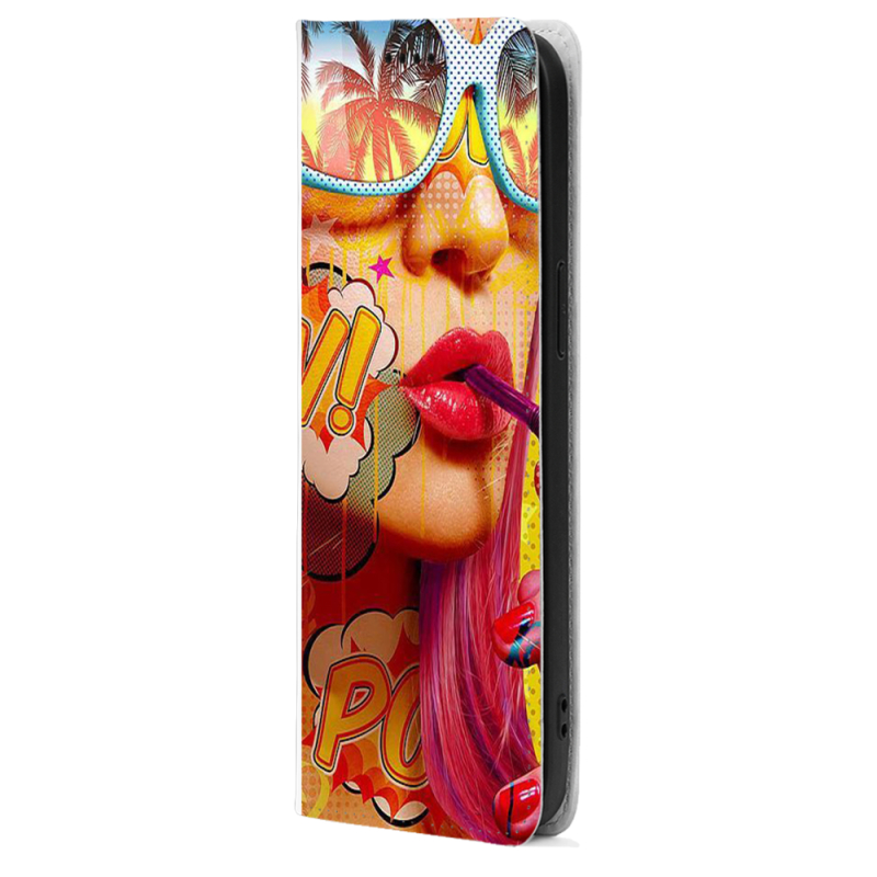 Чохол-книжка BoxFace для OPPO Reno 11 5G Yellow Girl Pop Art