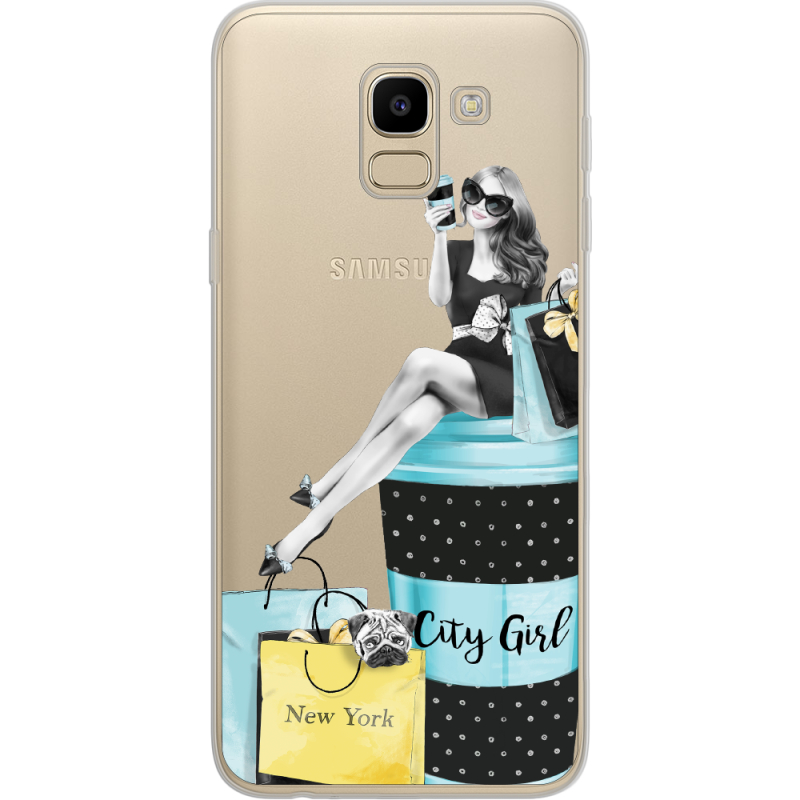 Прозрачный чехол Uprint Samsung J600 Galaxy J6 2018 City Girl