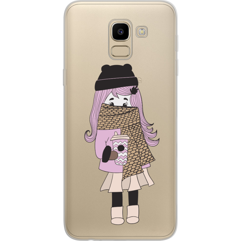 Прозрачный чехол Uprint Samsung J600 Galaxy J6 2018 Winter Morning Girl