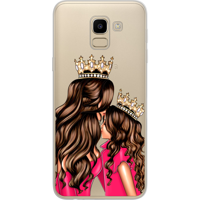 Прозрачный чехол Uprint Samsung J600 Galaxy J6 2018 Queen and Princess