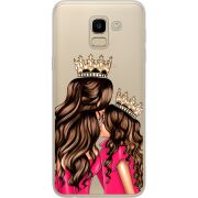 Прозрачный чехол Uprint Samsung J600 Galaxy J6 2018 Queen and Princess