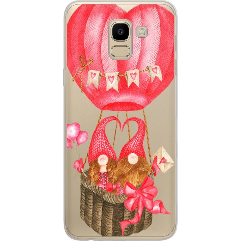 Прозрачный чехол Uprint Samsung J600 Galaxy J6 2018 Valentine Dwarfs