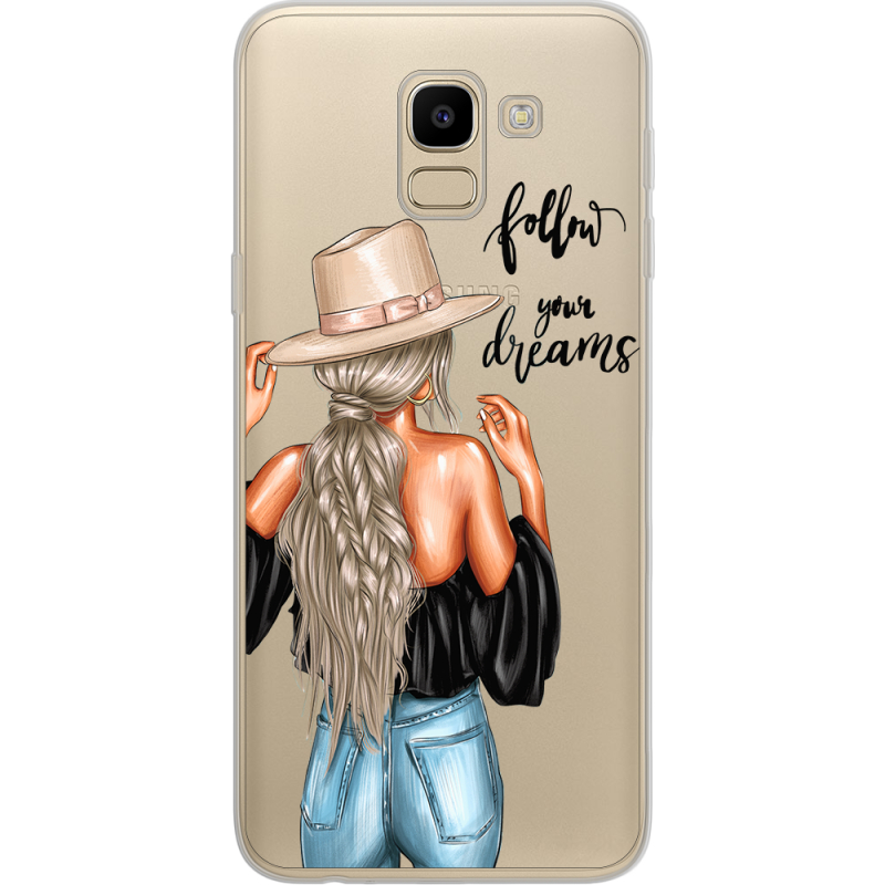 Прозрачный чехол Uprint Samsung J600 Galaxy J6 2018 Follow Your Dreams