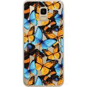 Прозрачный чехол Uprint Samsung J600 Galaxy J6 2018 Butterfly Morpho