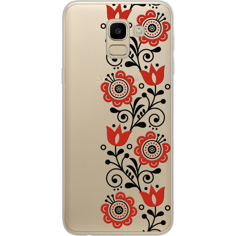 Прозрачный чехол Uprint Samsung J600 Galaxy J6 2018 Ethno Ornament