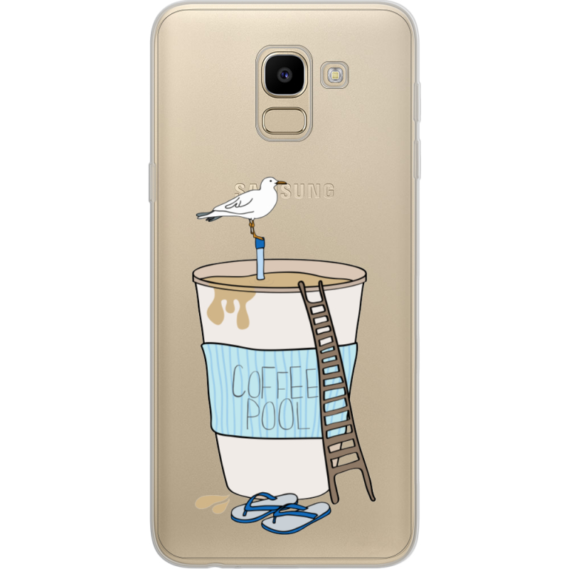Прозрачный чехол Uprint Samsung J600 Galaxy J6 2018 Segull in Cofee Pool