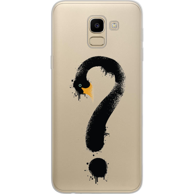 Прозрачный чехол Uprint Samsung J600 Galaxy J6 2018 Swan question