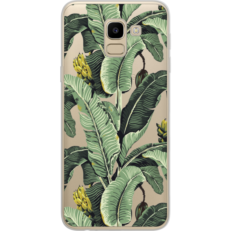 Прозрачный чехол Uprint Samsung J600 Galaxy J6 2018 Banana Leaves