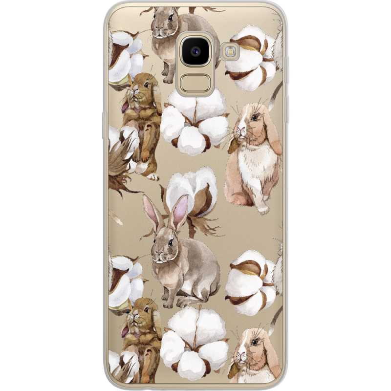 Прозрачный чехол Uprint Samsung J600 Galaxy J6 2018 Cotton and Rabbits