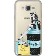 Прозрачный чехол Uprint Samsung J700H Galaxy J7 City Girl