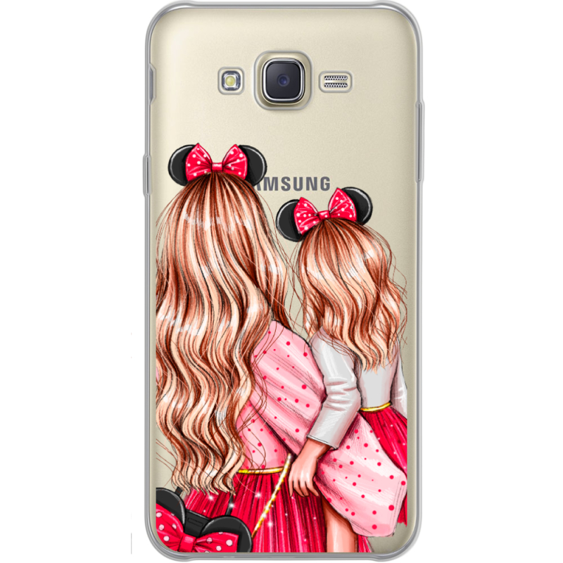 Прозрачный чехол Uprint Samsung J700H Galaxy J7 Mouse Girls