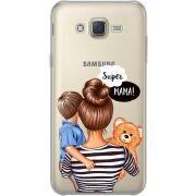 Прозрачный чехол Uprint Samsung J700H Galaxy J7 Super Mama and Son