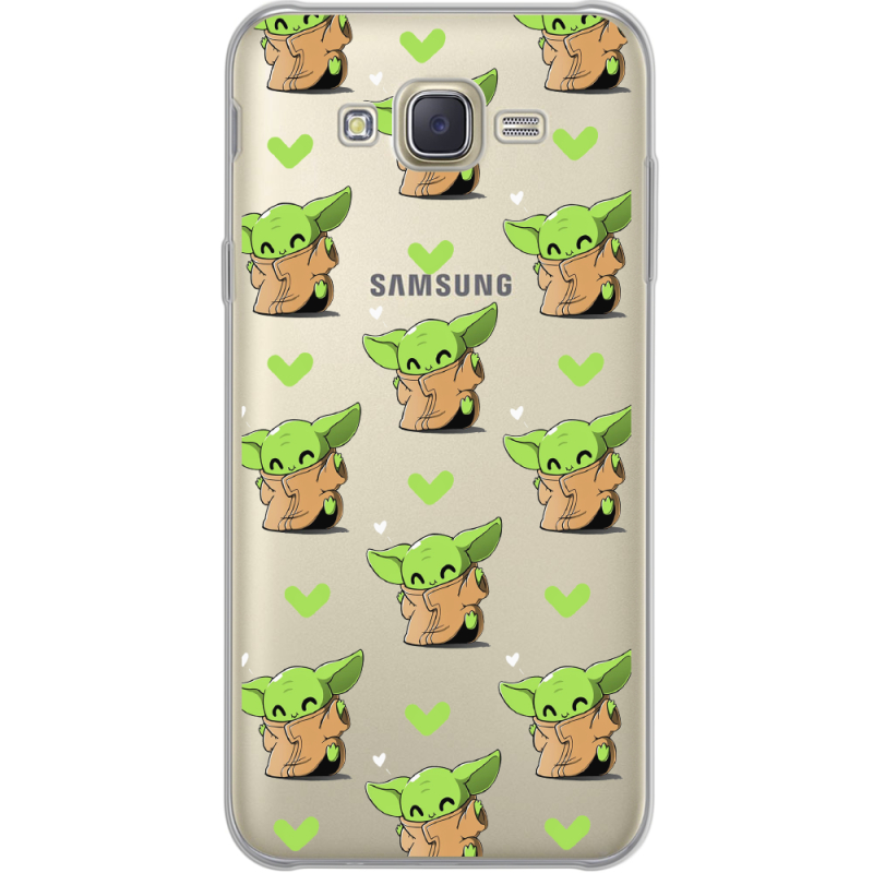 Прозрачный чехол Uprint Samsung J700H Galaxy J7 Pattern Baby Yoda
