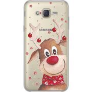 Прозрачный чехол Uprint Samsung J700H Galaxy J7 Winter Deer
