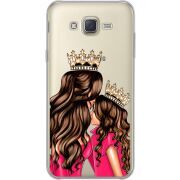 Прозрачный чехол Uprint Samsung J700H Galaxy J7 Queen and Princess