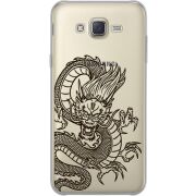 Прозрачный чехол Uprint Samsung J700H Galaxy J7 Chinese Dragon