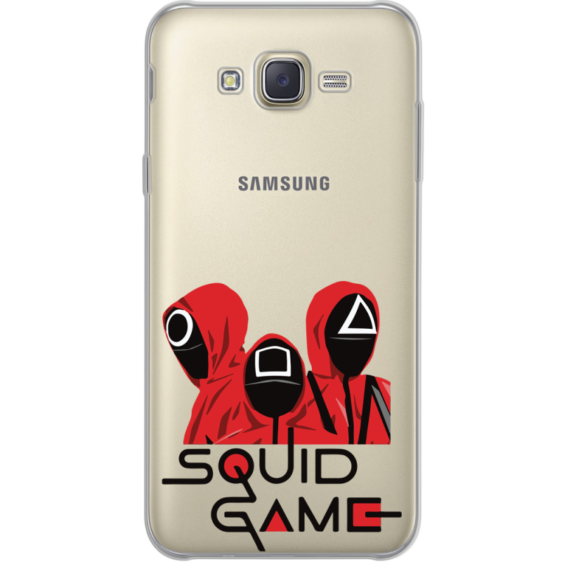 Прозрачный чехол Uprint Samsung J700H Galaxy J7 siquid game люди в красном
