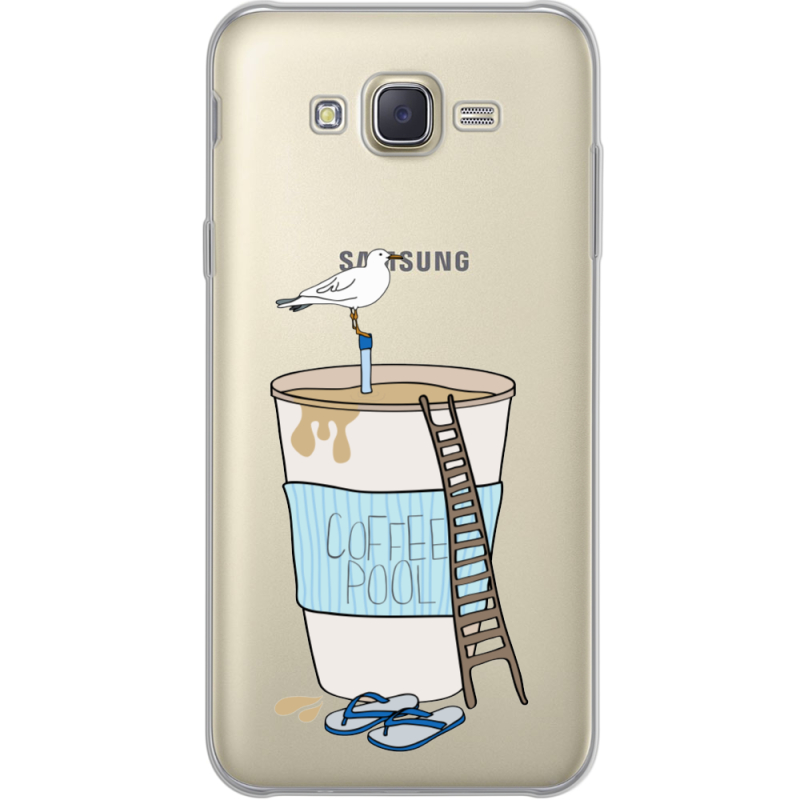 Прозрачный чехол Uprint Samsung J700H Galaxy J7 Segull in Cofee Pool