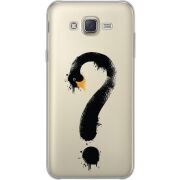 Прозрачный чехол Uprint Samsung J700H Galaxy J7 Swan question