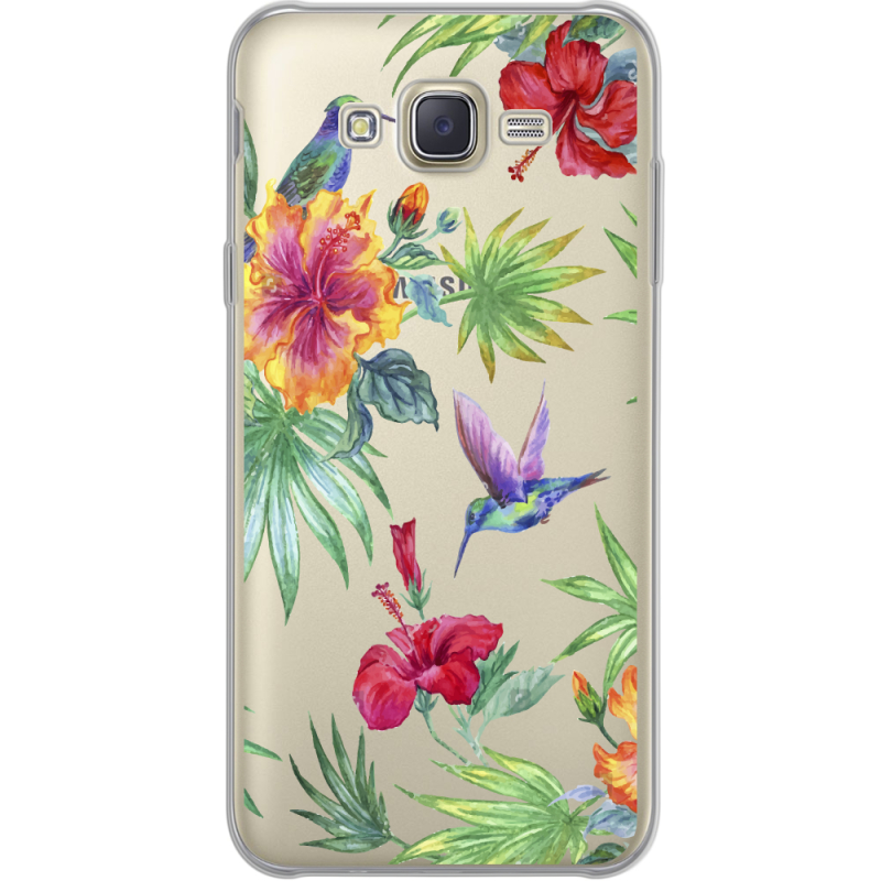 Прозрачный чехол Uprint Samsung J700H Galaxy J7 Tropical