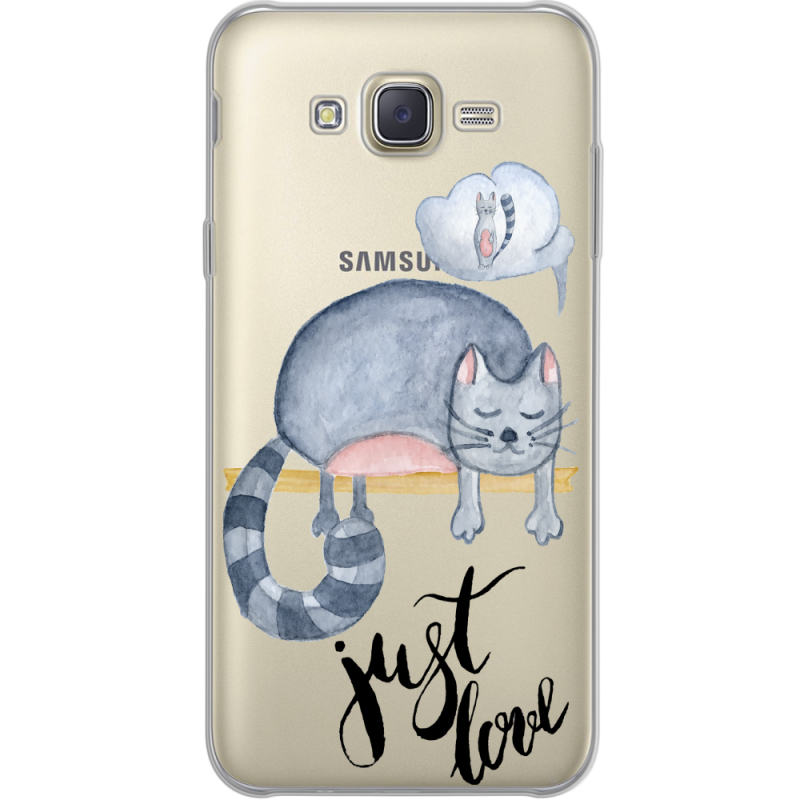 Прозрачный чехол Uprint Samsung J700H Galaxy J7 Just Love