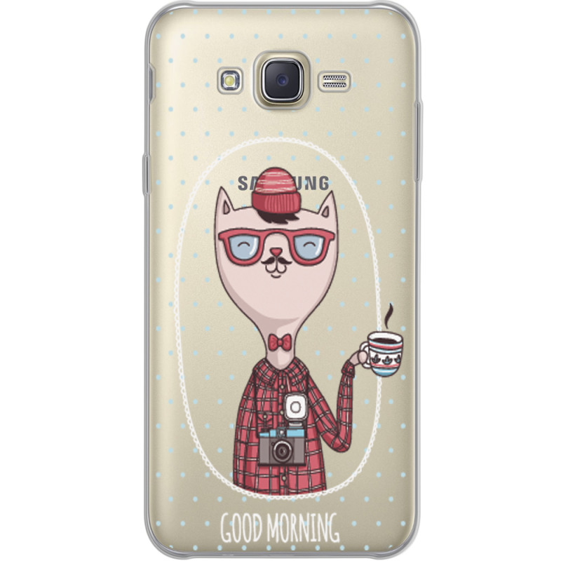 Прозрачный чехол Uprint Samsung J700H Galaxy J7 Good Morning