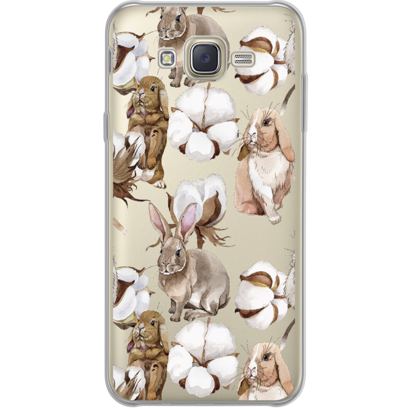 Прозрачный чехол Uprint Samsung J700H Galaxy J7 Cotton and Rabbits