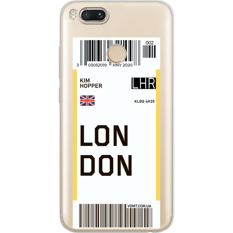 Прозрачный чехол Uprint Xiaomi Mi 5X / A1 Ticket London