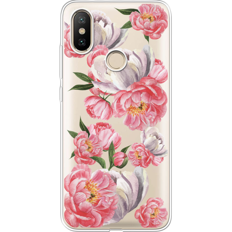 Прозрачный чехол Uprint Xiaomi Mi 6X / A2 Peony Watercolor Style