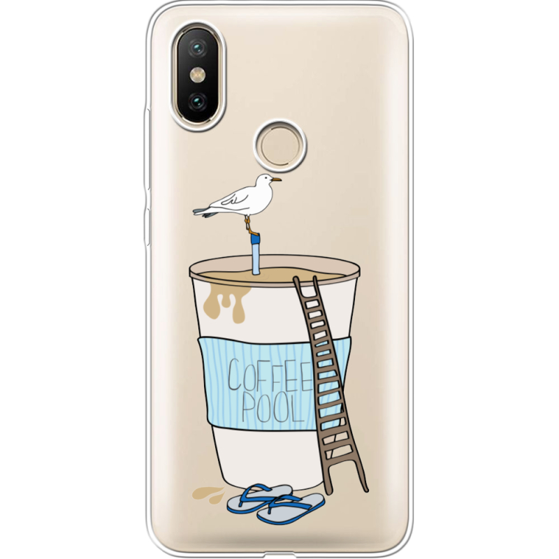 Прозрачный чехол Uprint Xiaomi Mi 6X / A2 Segull in Cofee Pool
