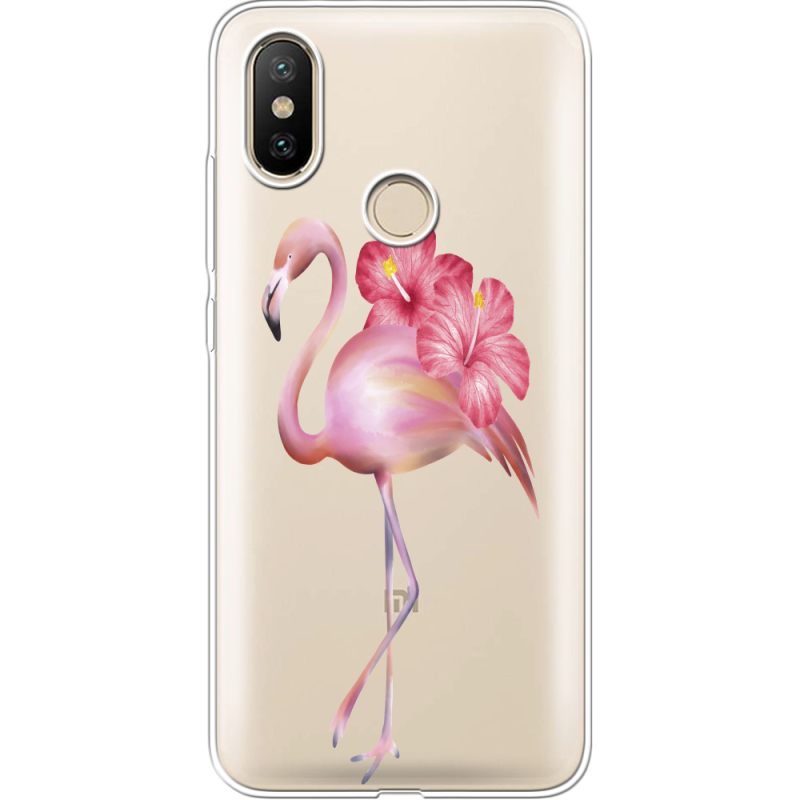 Прозрачный чехол Uprint Xiaomi Mi 6X / A2 Floral Flamingo