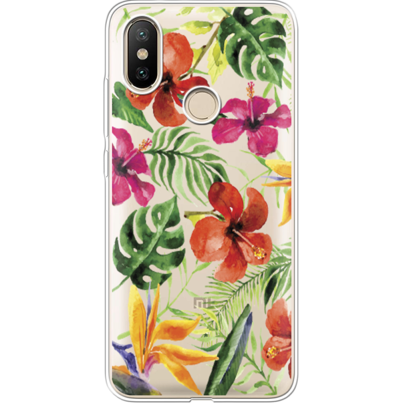 Прозрачный чехол Uprint Xiaomi Mi 6X / A2 Tropical Flowers