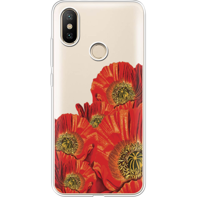 Прозрачный чехол Uprint Xiaomi Mi 6X / A2 Red Poppies