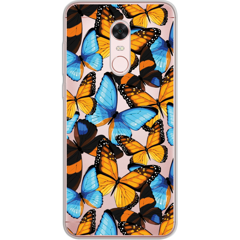 Прозрачный чехол Uprint Xiaomi Redmi 5 Plus Butterfly Morpho