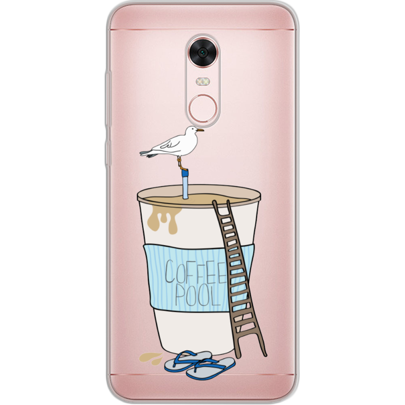 Прозрачный чехол Uprint Xiaomi Redmi 5 Plus Segull in Cofee Pool