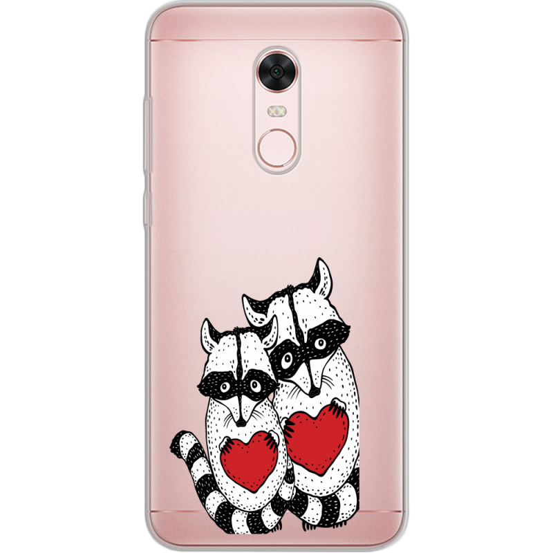 Прозрачный чехол Uprint Xiaomi Redmi 5 Plus Raccoons in love