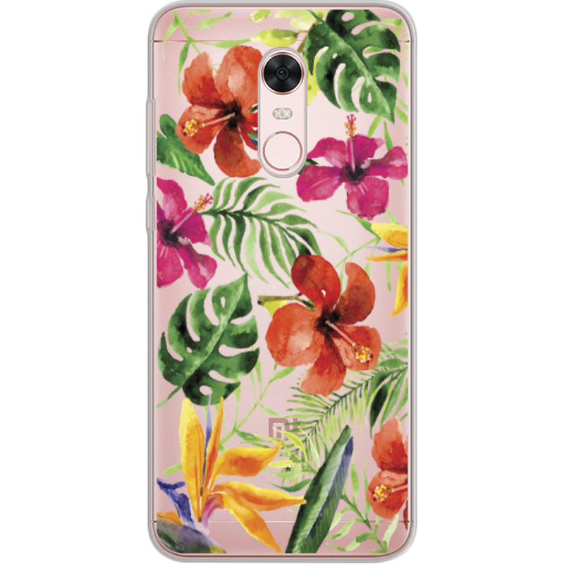 Прозрачный чехол Uprint Xiaomi Redmi 5 Plus Tropical Flowers