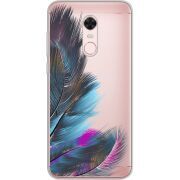 Прозрачный чехол Uprint Xiaomi Redmi 5 Plus Feathers