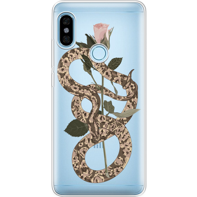 Прозрачный чехол Uprint Xiaomi Redmi Note 5 / Note 5 Pro Glamor Snake