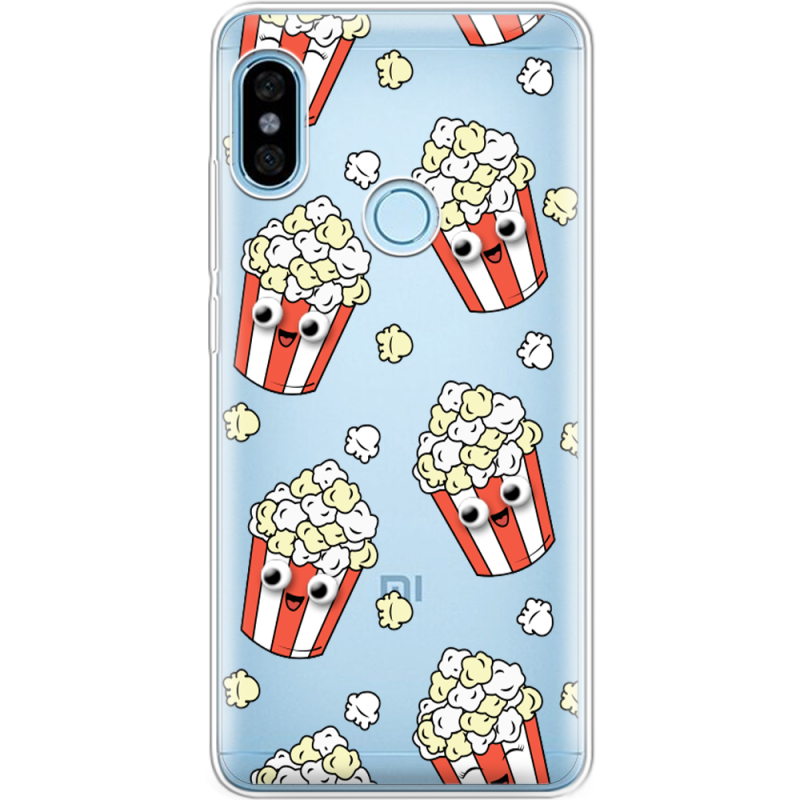 Прозрачный чехол Uprint Xiaomi Redmi Note 5 / Note 5 Pro с 3D-глазками Popcorn