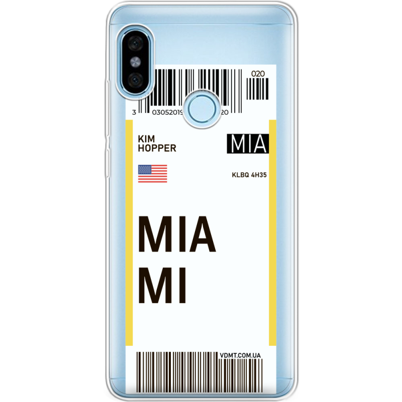 Прозрачный чехол Uprint Xiaomi Redmi Note 5 / Note 5 Pro Ticket Miami