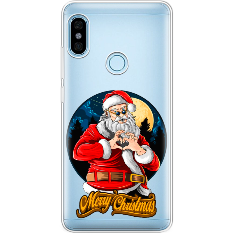 Прозрачный чехол Uprint Xiaomi Redmi Note 5 / Note 5 Pro Cool Santa