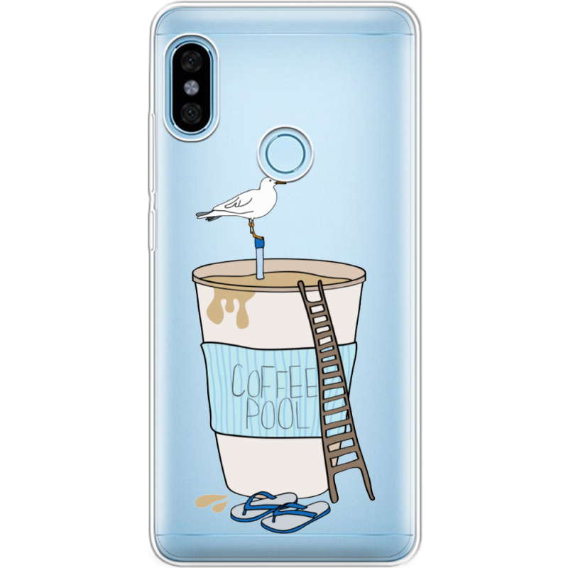 Прозрачный чехол Uprint Xiaomi Redmi Note 5 / Note 5 Pro Segull in Cofee Pool