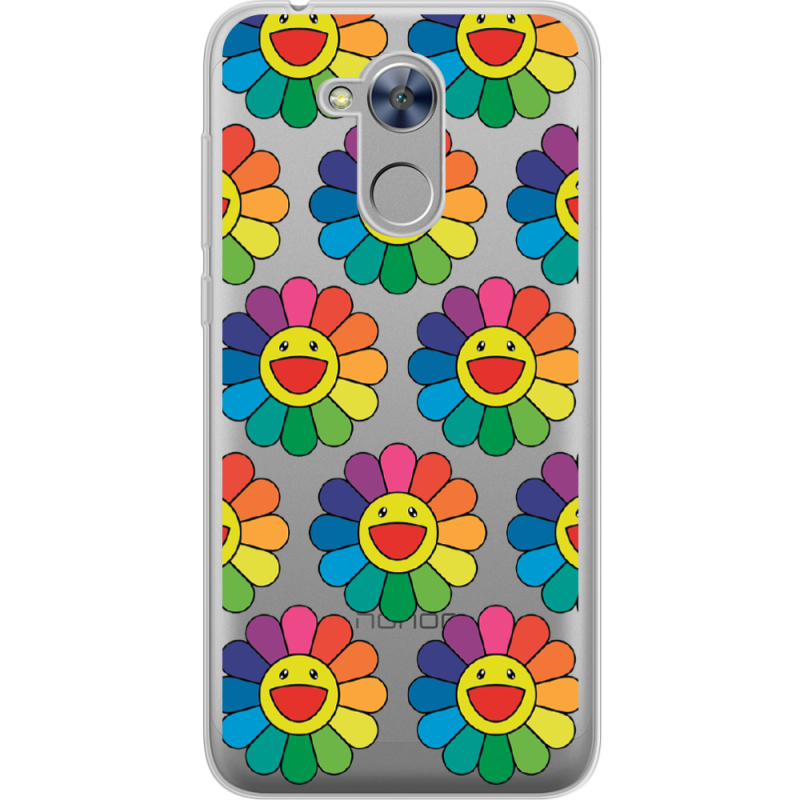 Прозрачный чехол Uprint Huawei Honor 6A Hippie Flowers